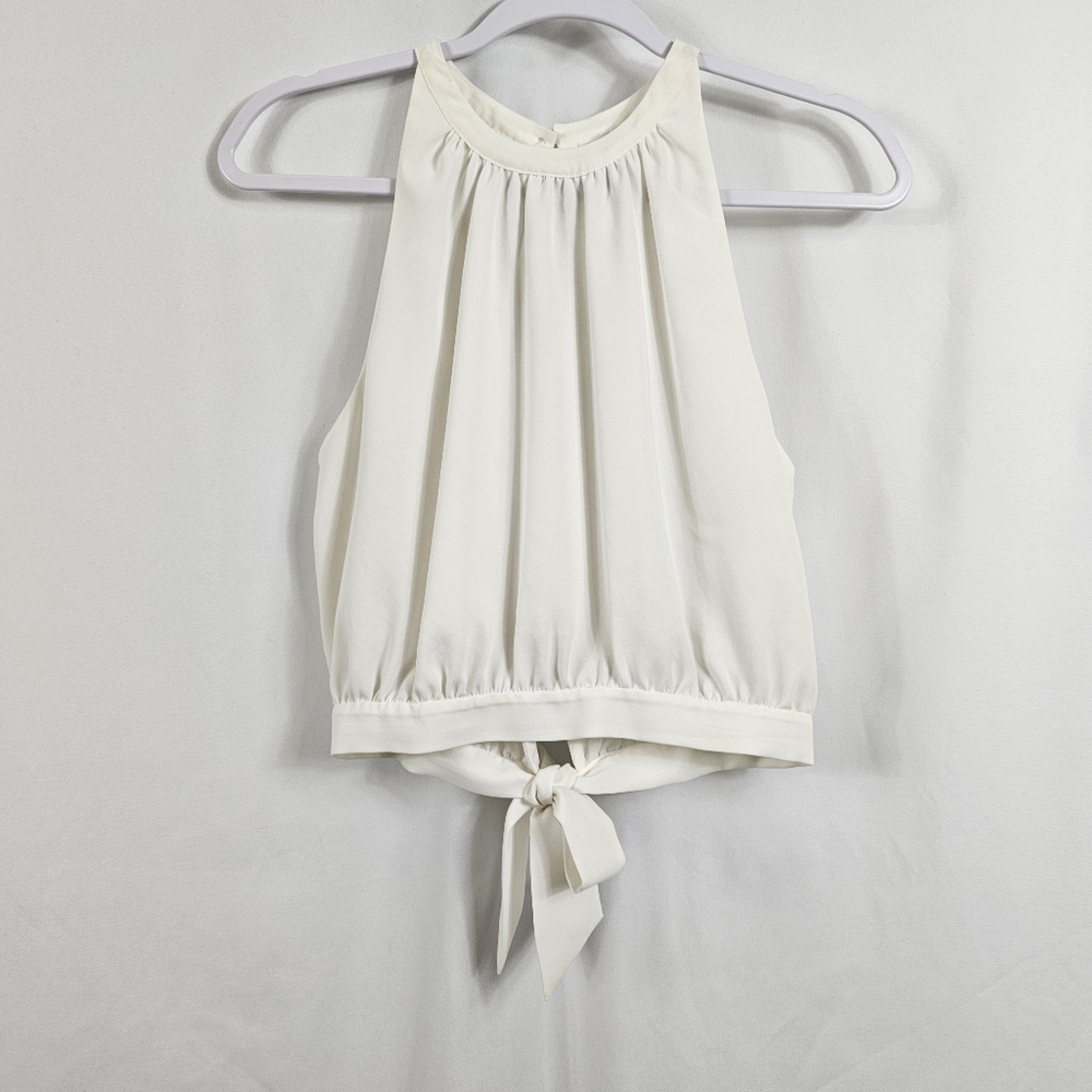 Aritzia White Sleeveless Blouse